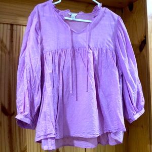 Cato XL Boho 3/4 Bell Sleeve Blouse